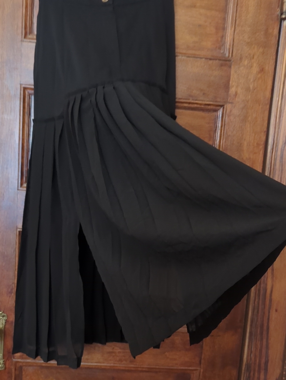 NWT Sandro Black Pleated Midi Skirt | Size 36 - Picture 3 of 8
